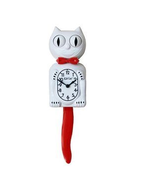 Candy Cane Red KIT-CAT CLOCK KAT KLOCK Christmas